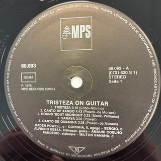 Baden Powell ‎– Tristeza On Guitar LP (NM) - schallplattenparadis