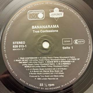 Bananarama ‎– True Confessions LP mit OIS (NM) - schallplattenparadis