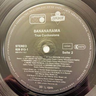 Bananarama ‎– True Confessions LP mit OIS (NM) - schallplattenparadis