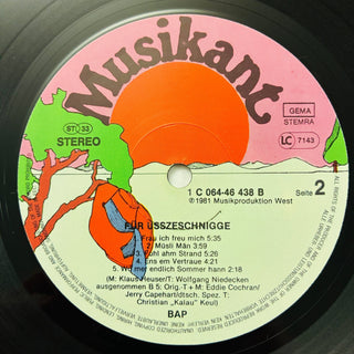 BAP – Für Usszeschnigge! LP mit OIS und Poster (NM) - schallplattenparadis