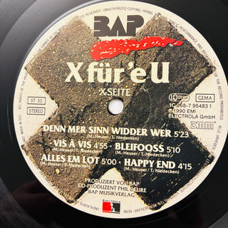 BAP – X Für 'e U LP mit OIS und Booklet (NM) - schallplattenparadis