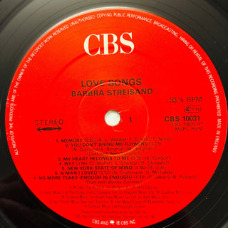 Barbra Streisand – Love Songs LP (NM) - schallplattenparadis
