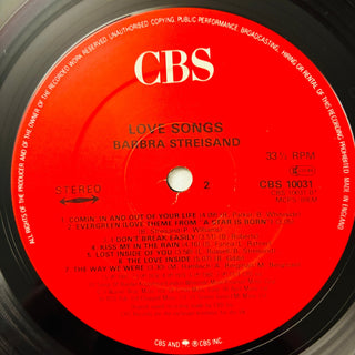 Barbra Streisand – Love Songs LP (NM) - schallplattenparadis