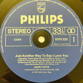 Barry White ‎– Just Another Way To Say I Love You LP (NM) - schallplattenparadis