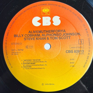 Billy Cobham - Steve Khan - Alphonso Johnson - Tom Scott ‎– Alivemutherforya LP (VG+) - schallplattenparadis