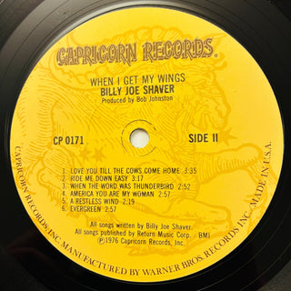 Billy Joe Shaver – When I Get My Wings LP mit OIS und Beiblatt (NM) - schallplattenparadis
