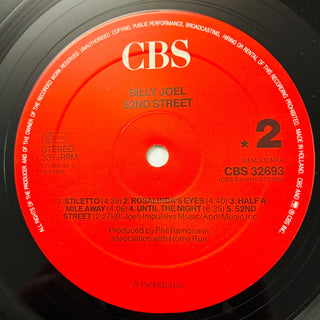 Billy Joel ‎– 52nd Street LP mit OIS (VG+) - schallplattenparadis