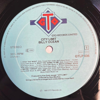 Billy Ocean ‎– City Limit LP (VG+) - schallplattenparadis