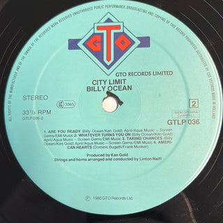 Billy Ocean ‎– City Limit LP (VG+) - schallplattenparadis