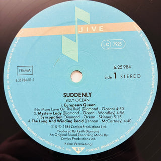 Billy Ocean ‎– Suddenly LP (VG+) - schallplattenparadis