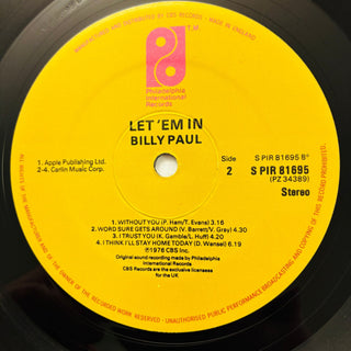Billy Paul ‎– Let 'Em In LP (NM) - schallplattenparadis