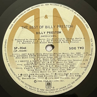 Billy Preston ‎– The Best Of Billy Preston LP (VG+) - schallplattenparadis