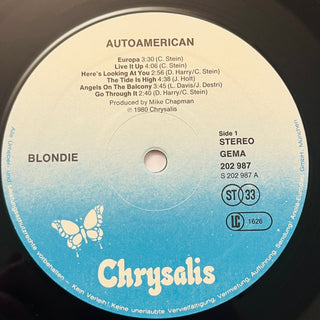 Blondie ‎– AutoAmerican LP mit OIS (VG+) - schallplattenparadis