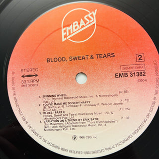 Blood, Sweat And Tears – 2nd Album LP (VG+) - schallplattenparadis