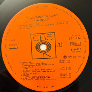 Blood, Sweat & Tears – New Blood LP (NM) - schallplattenparadis