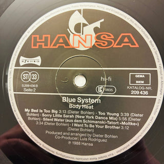 Blue System – Body Heat LP (VG+) - schallplattenparadis