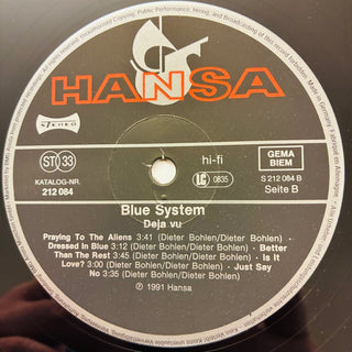 Blue System ‎– Déjà Vu LP mit OIS (NM) - schallplattenparadis