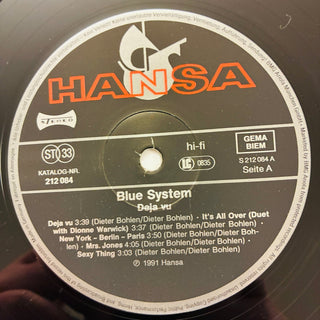 Blue System ‎– Déjà Vu LP mit OIS (NM) - schallplattenparadis