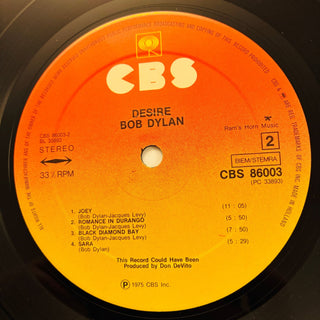 Bob Dylan – Desire LP mit OIS (VG+) - schallplattenparadis