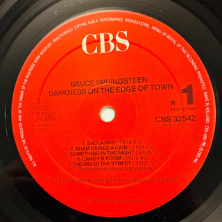 Bruce Springsteen – Darkness On The Edge Of Town LP mit OIS und Beiblatt (VG+) - schallplattenparadis