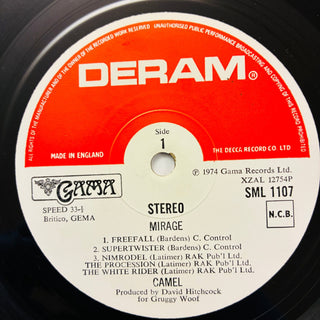 Camel – Mirage LP (VG+) - schallplattenparadis