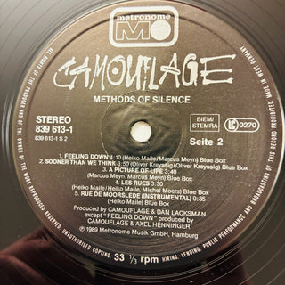 Camouflage – Methods Of Silence LP (VG+) - schallplattenparadis