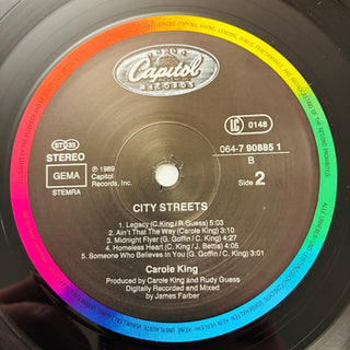 Carole King – City Streets LP mit OIS (VG+) - schallplattenparadis