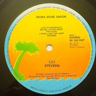 Cat Stevens ‎– Mona Bone Jakon LP (VG+) - schallplattenparadis
