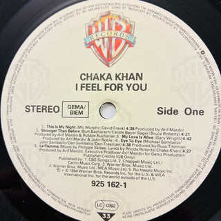 Chaka Khan ‎– I Feel For You LP mit OIS (NM) - schallplattenparadis