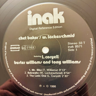 Chet Baker / Wolfgang Lackerschmid ‎– Chet Baker / Wolfgang Lackerschmid LP (NM) - schallplattenparadis