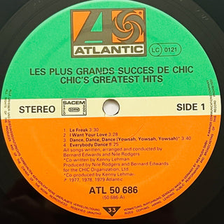 Chic ‎– Les Plus Grands Succes De Chic = Chic's Greatest Hits LP mit OIS (NM) - schallplattenparadis