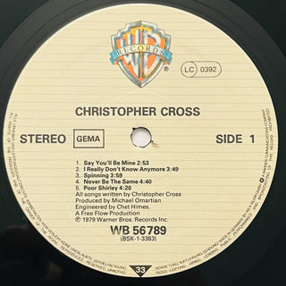 Christopher Cross ‎– Christopher Cross LP mit OIS (NM) - schallplattenparadis