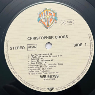 Christopher Cross ‎– Christopher Cross LP mit OIS (NM) - schallplattenparadis