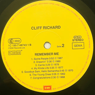 Cliff Richard – Remember Me Doppel LP (NM) - schallplattenparadis