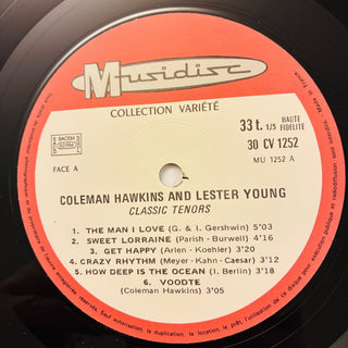Coleman Hawkins And Lester Young ‎– Classic Tenors - The Historical Jazz Session LP (NM) - schallplattenparadis