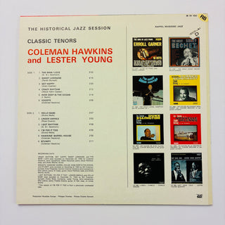 Coleman Hawkins And Lester Young ‎– Classic Tenors - The Historical Jazz Session LP (NM) - schallplattenparadis