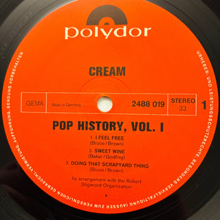 Cream – Pop History Vol. 1 Doppel LP (NM) - schallplattenparadis