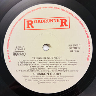 Crimson Glory ‎– Transcendence LP mit OIS (VG+) - schallplattenparadis