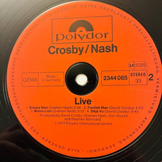 Crosby - Nash – Live LP (NM) - schallplattenparadis