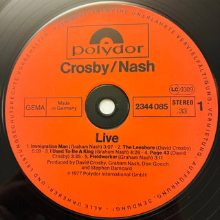 Crosby - Nash – Live LP (NM) - schallplattenparadis