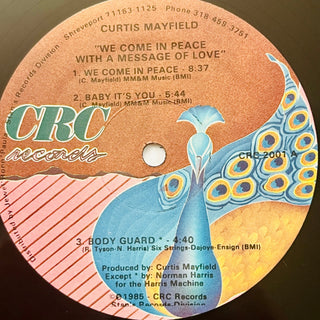 Curtis Mayfield ‎– We Come In Peace With A Message Of Love LP (VG+) - schallplattenparadis