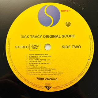 Danny Elfman ‎– Dick Tracy (Original Score) LP mit Beiblatt (NM) - schallplattenparadis