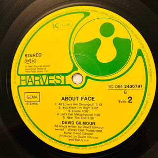 David Gilmour ‎– About Face LP mit OIS (NM) - schallplattenparadis