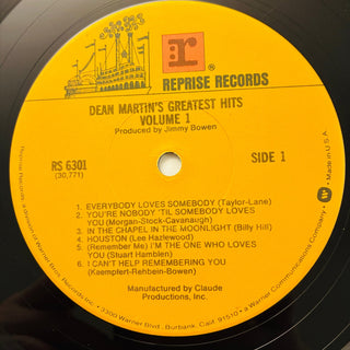 Dean Martin ‎– Dean Martin's Greatest Hits! Vol. 1 LP (VG+) - schallplattenparadis