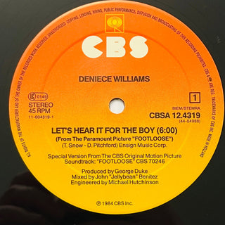 Deniece Williams ‎– Let's Hear It For The Boy Maxi - Single (NM) - schallplattenparadis