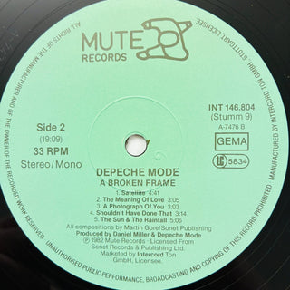 Depeche Mode – A Broken Frame LP mit Beiblatt (NM) - schallplattenparadis