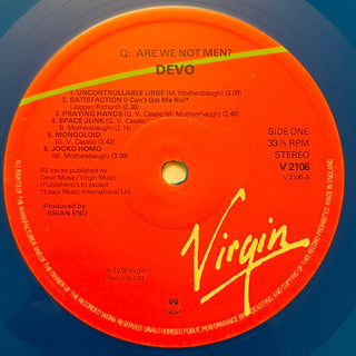 Devo ‎– Q: Are We Not Men? A: We Are Devo! LP - Blue Vinyl (NM) - schallplattenparadis