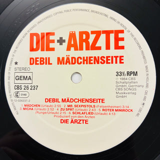 Die + Ärzte ‎– Debil LP mit OIS (NM) - schallplattenparadis
