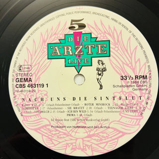 Die Ärzte ‎– Live (Nach Uns Die Sintflut) - 3 LPs mit OIS (NM) - schallplattenparadis