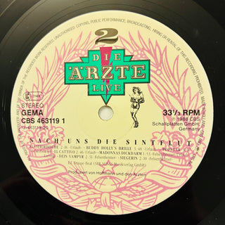 Die Ärzte ‎– Live (Nach Uns Die Sintflut) - 3 LPs mit OIS (NM) - schallplattenparadis